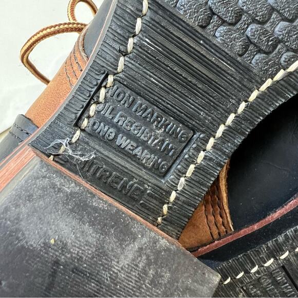 VTG 90s Black Brown Two Tone Lace Up Roper Kilte Fringe PAC Boots Roper 7 1/2M - Picture 8 of 8